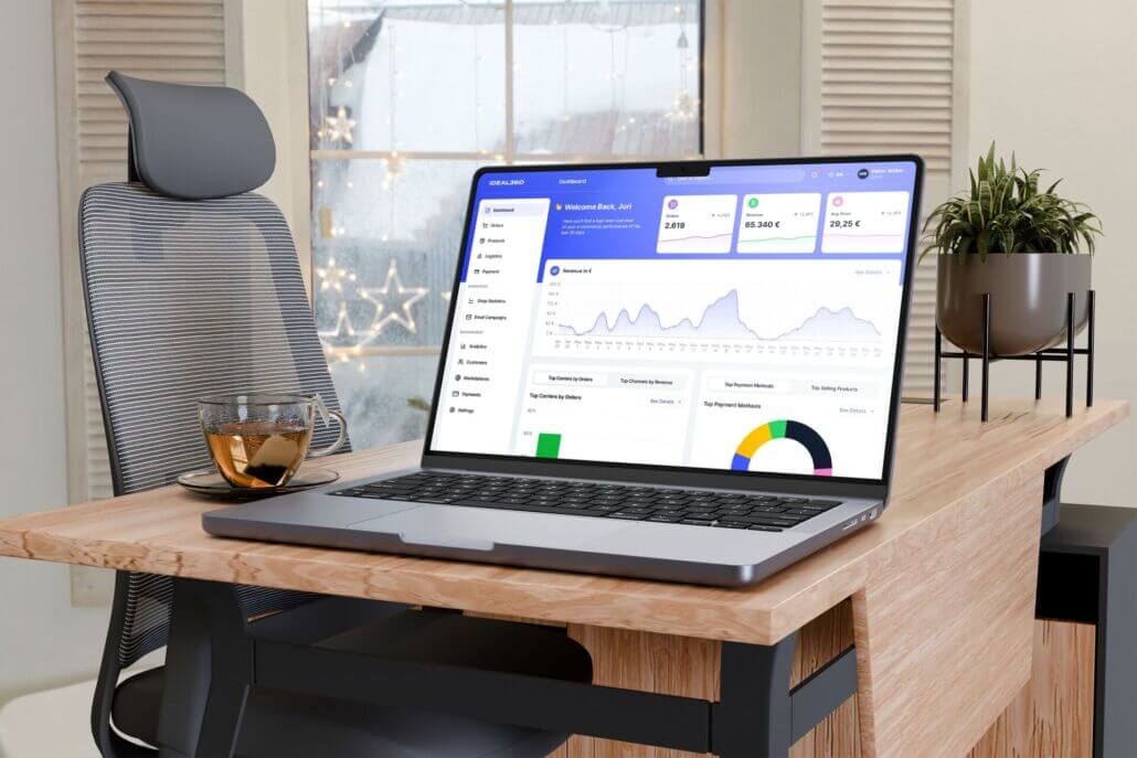 MacBook Pro Mockup Office Dashboard IDEAL 360 Dashboard