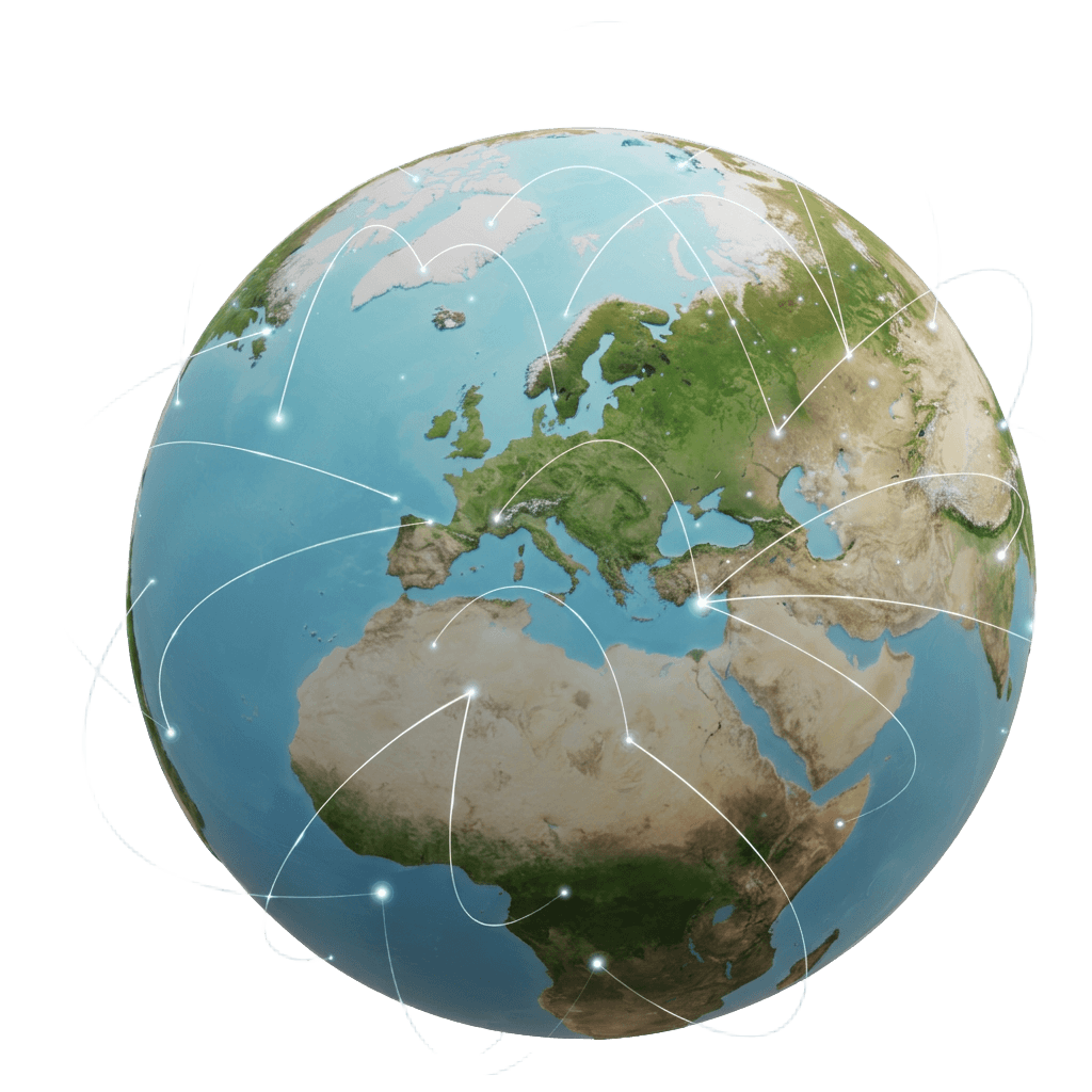 IDEAL360 vernetzter Commerce-Globus